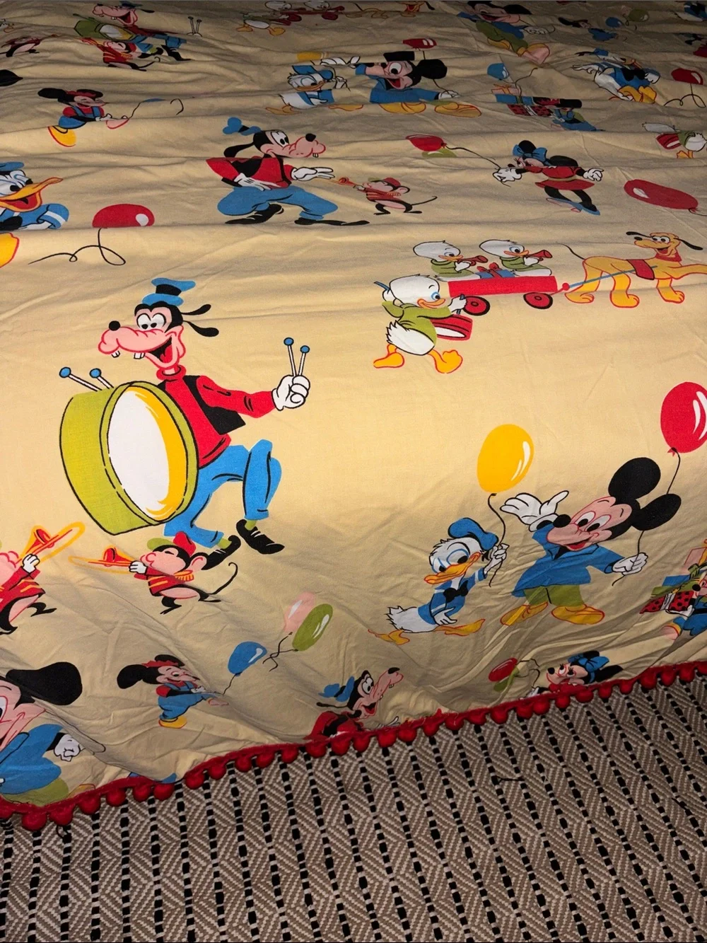 Vintage Disney Mickey Mouse bedspread